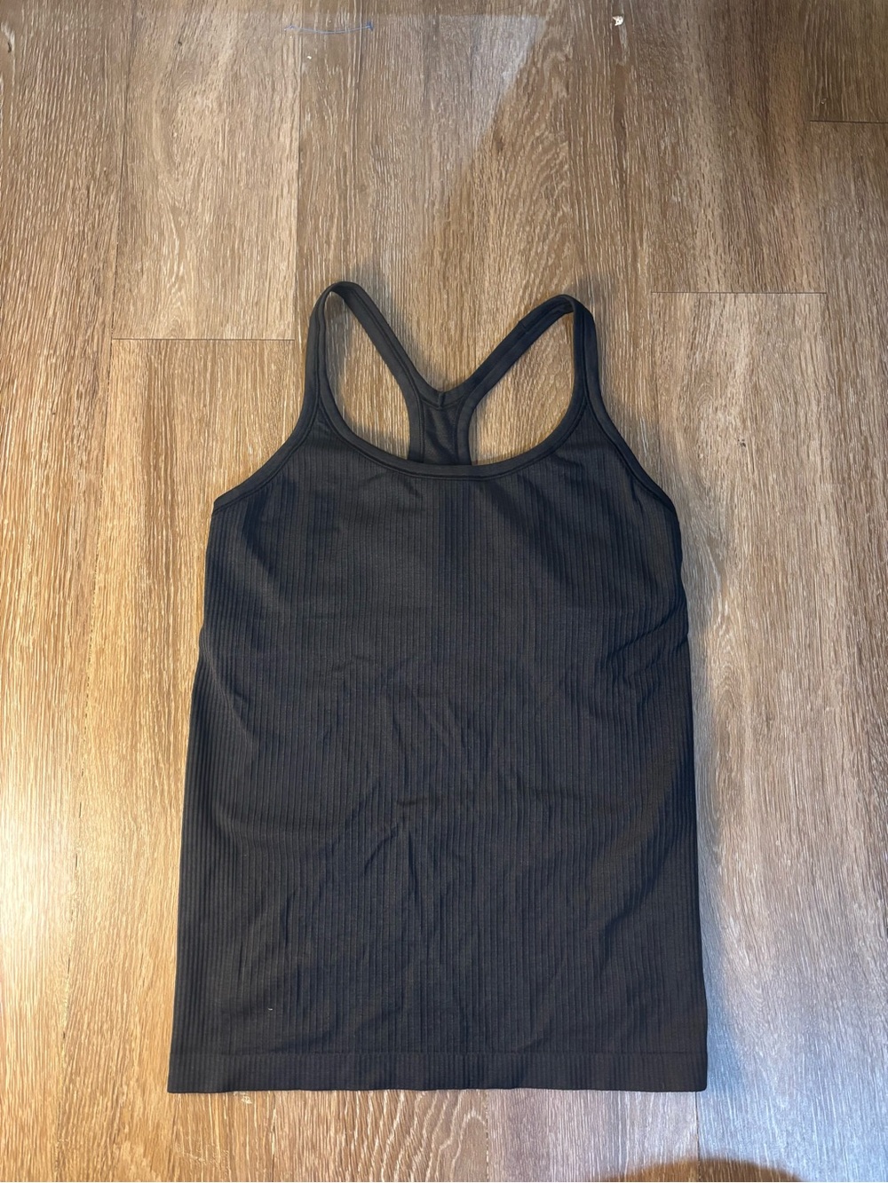 Women’s Black lululemon ribbed racerback tank top